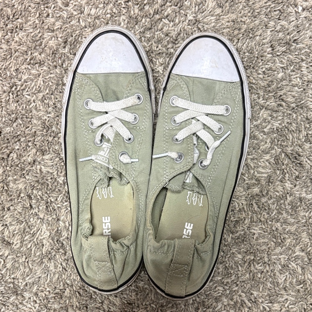 Converse Olive Canvas Low-Tops